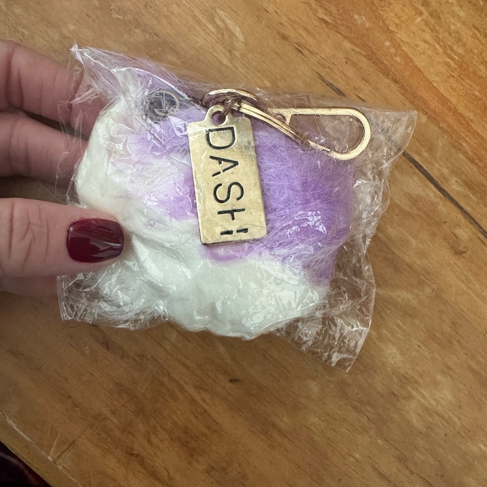 Ash Purple and White Keychain